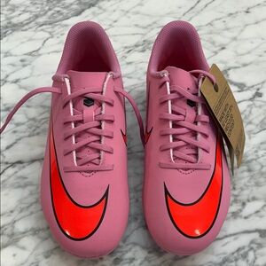 Nike Girls Pink and Red Athletic Cleats